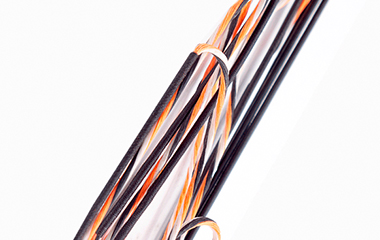 Personalized Orange and Black Bowstrings - 3-25